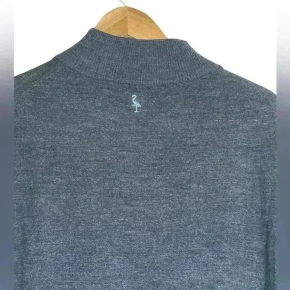 TailorByrd 1/4 Zip 100% Marino Wool Gray Men’s Sweater Size XL Classic Pullover - Picture 3 of 11
